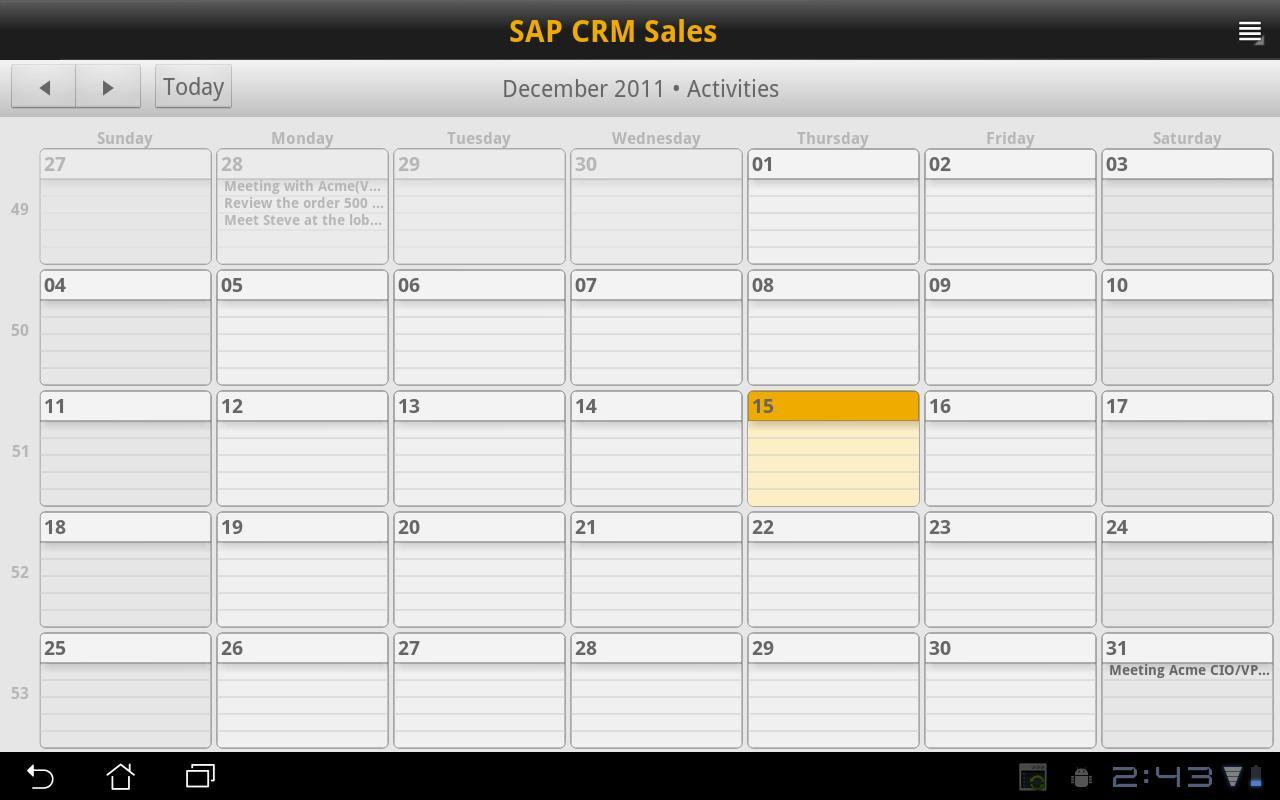 SAP CRM Sales