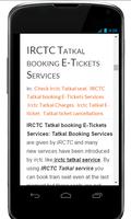 Railway irctc tatkal