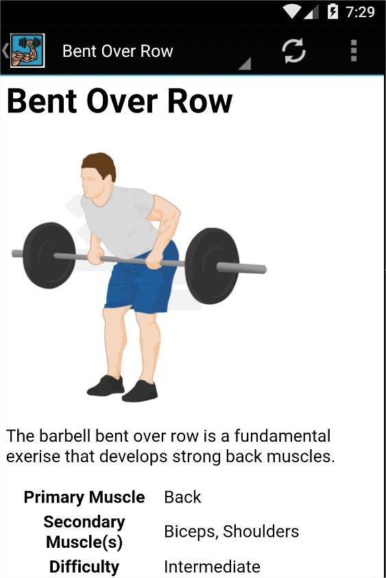 Weight training exercises