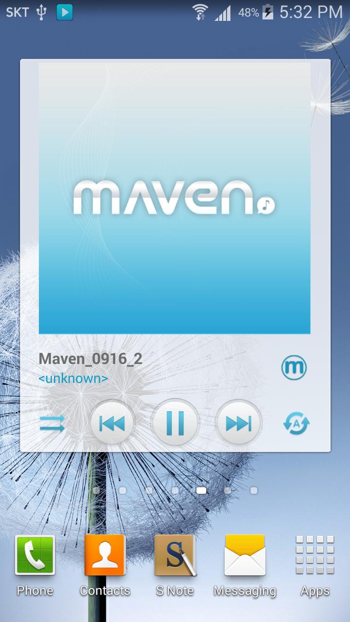 MAVEN Player Blue Widget