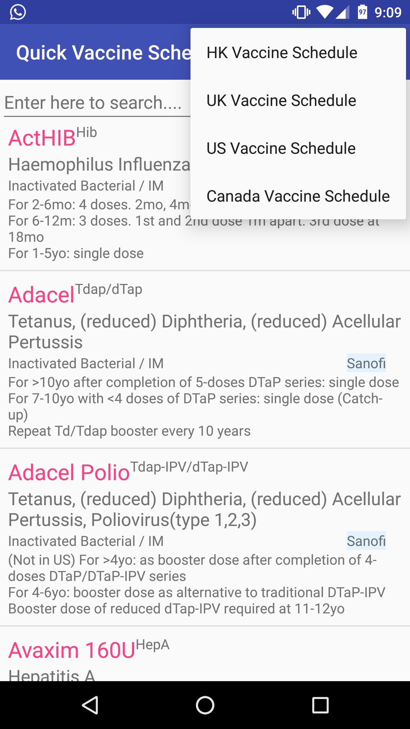 Quick Vaccine Schedule
