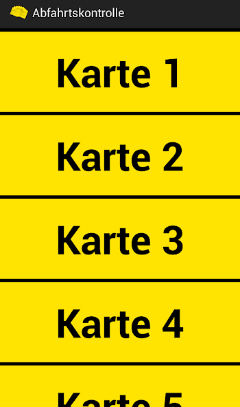 Abfahrtkontrolle Karten 1-10