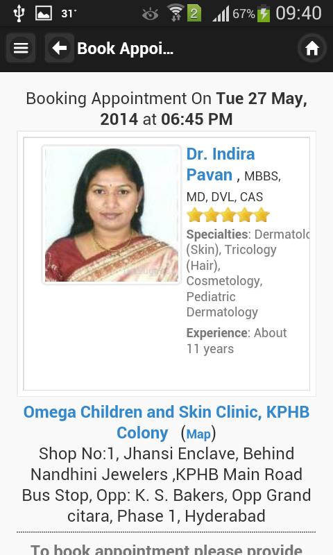 Dr Indira Pavan Appointments