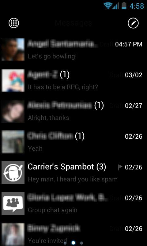 GOSMS WP7 Grey Theme Free