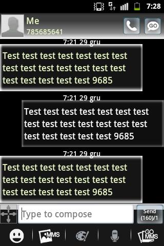 White Black Theme GO SMS