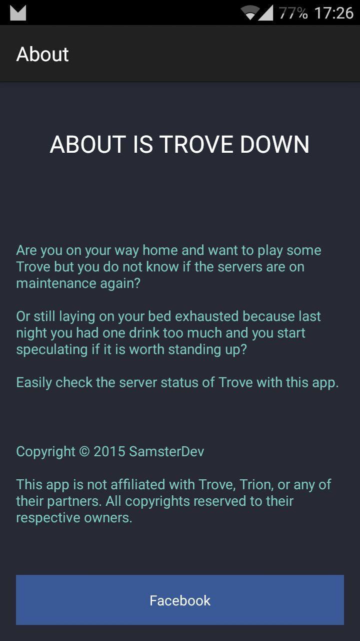Is Trove Down