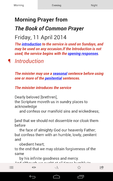 Daily Prayer: from the CofE