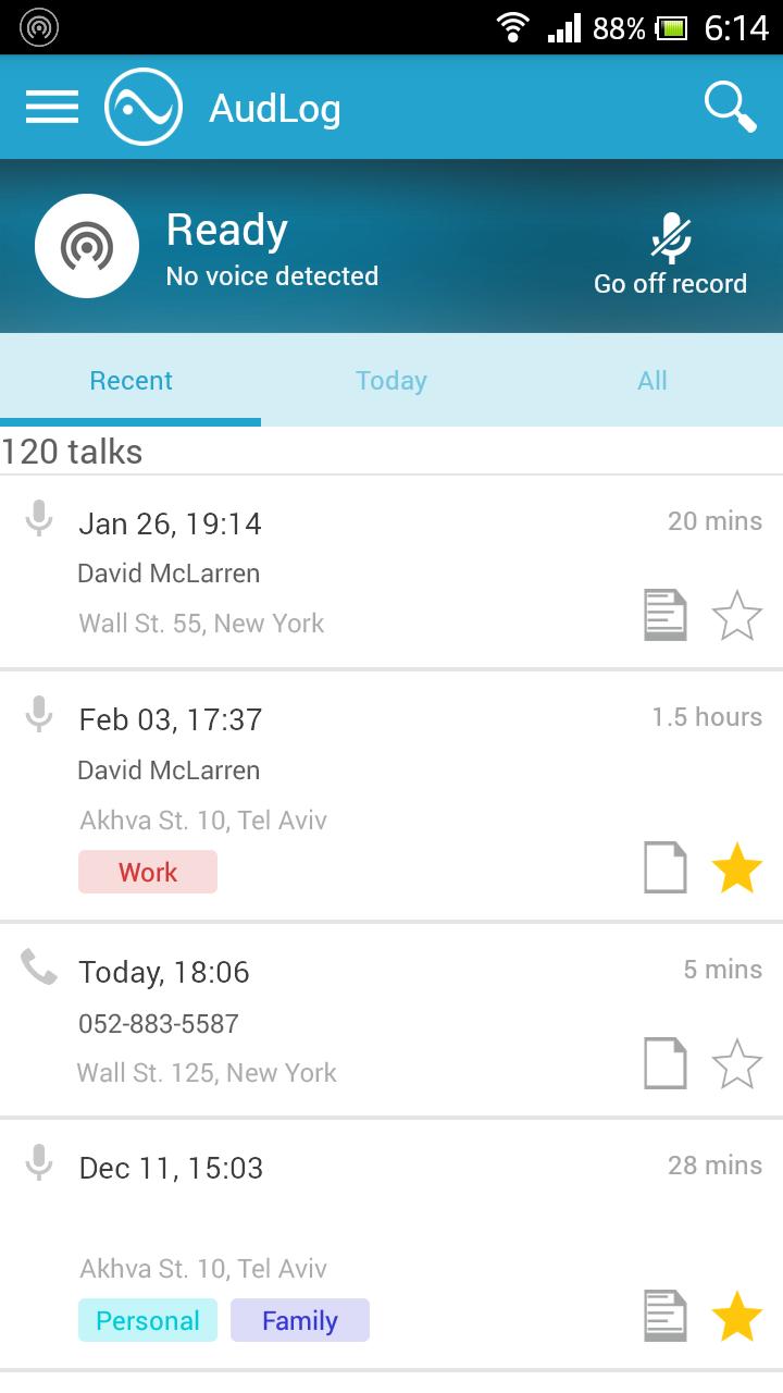 AudLog - Auto Voice Recorder