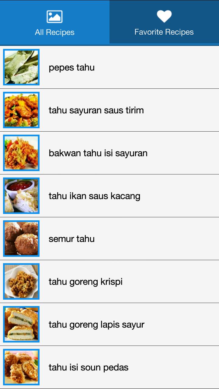 Resep Tahu Pilihan