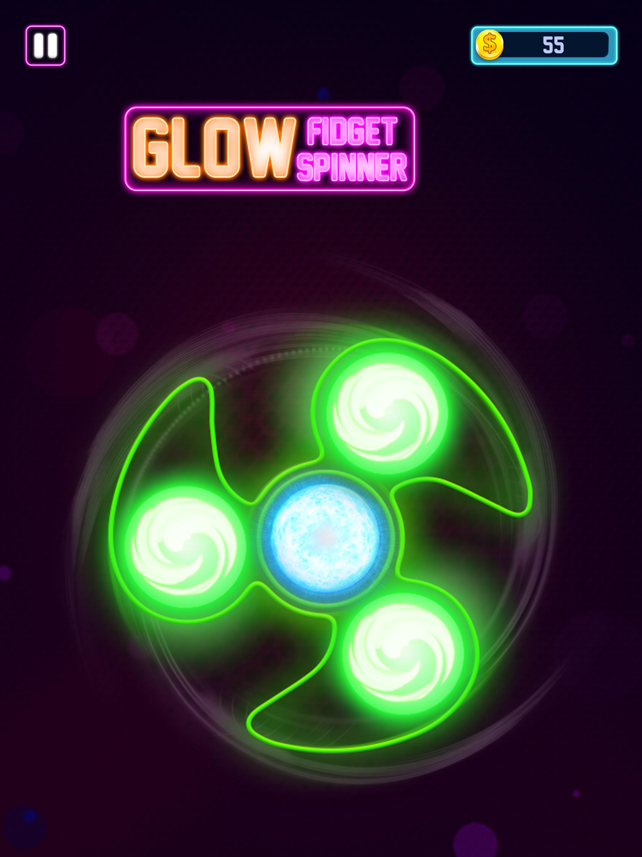 Glow Fidget Hand Neon Spinner Toy