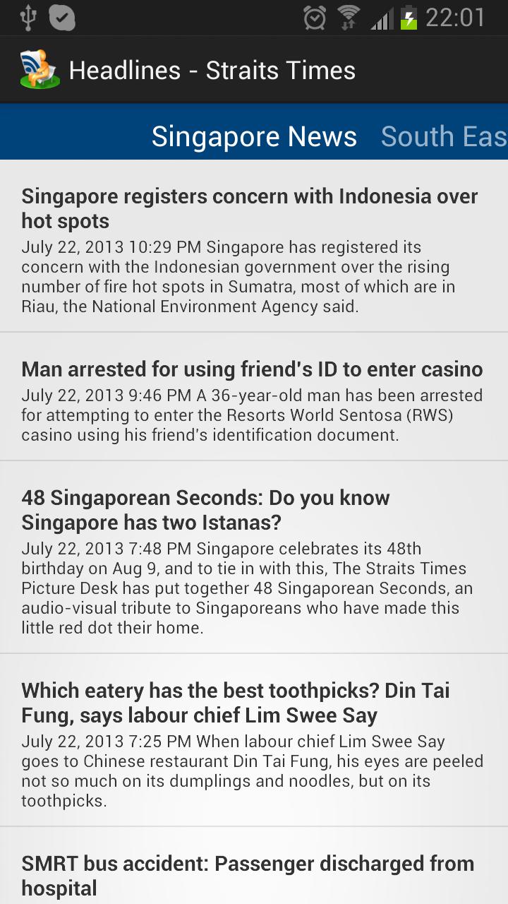 Headlines-Straits Times
