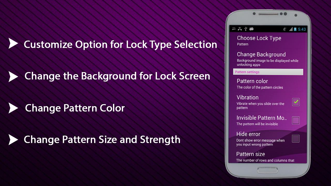 Apps Lock Pattern and Password