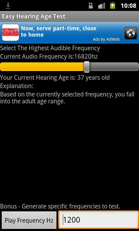 Easy Hearing Age Test