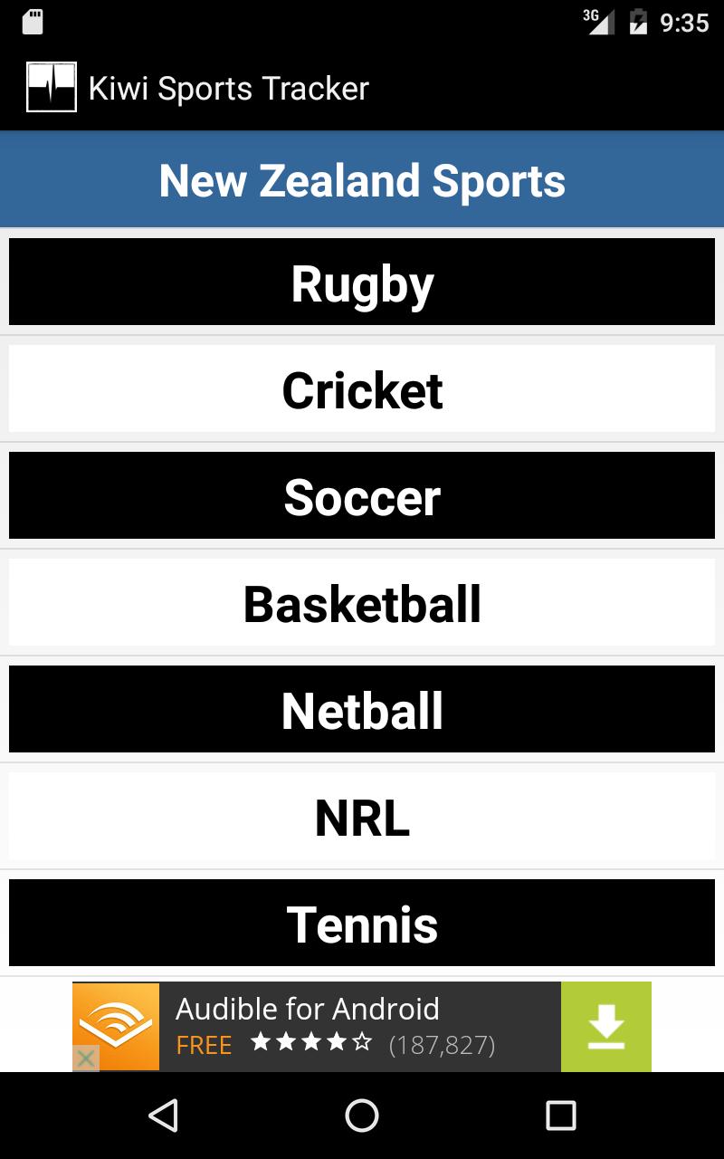 Kiwi Sports Tracker