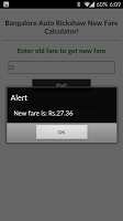 Bangalore Auto New Fare Calc