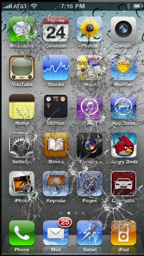 IPhon 7 Cracked Screen