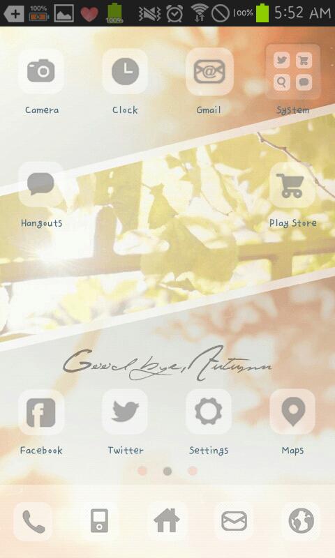 Good bye autumn launcher theme