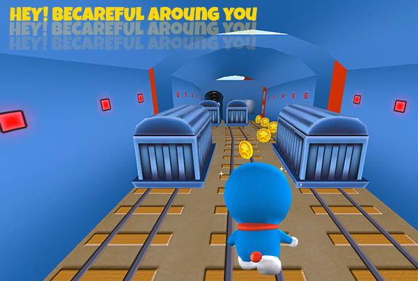 Run Blue Cat Subway Rail 3D