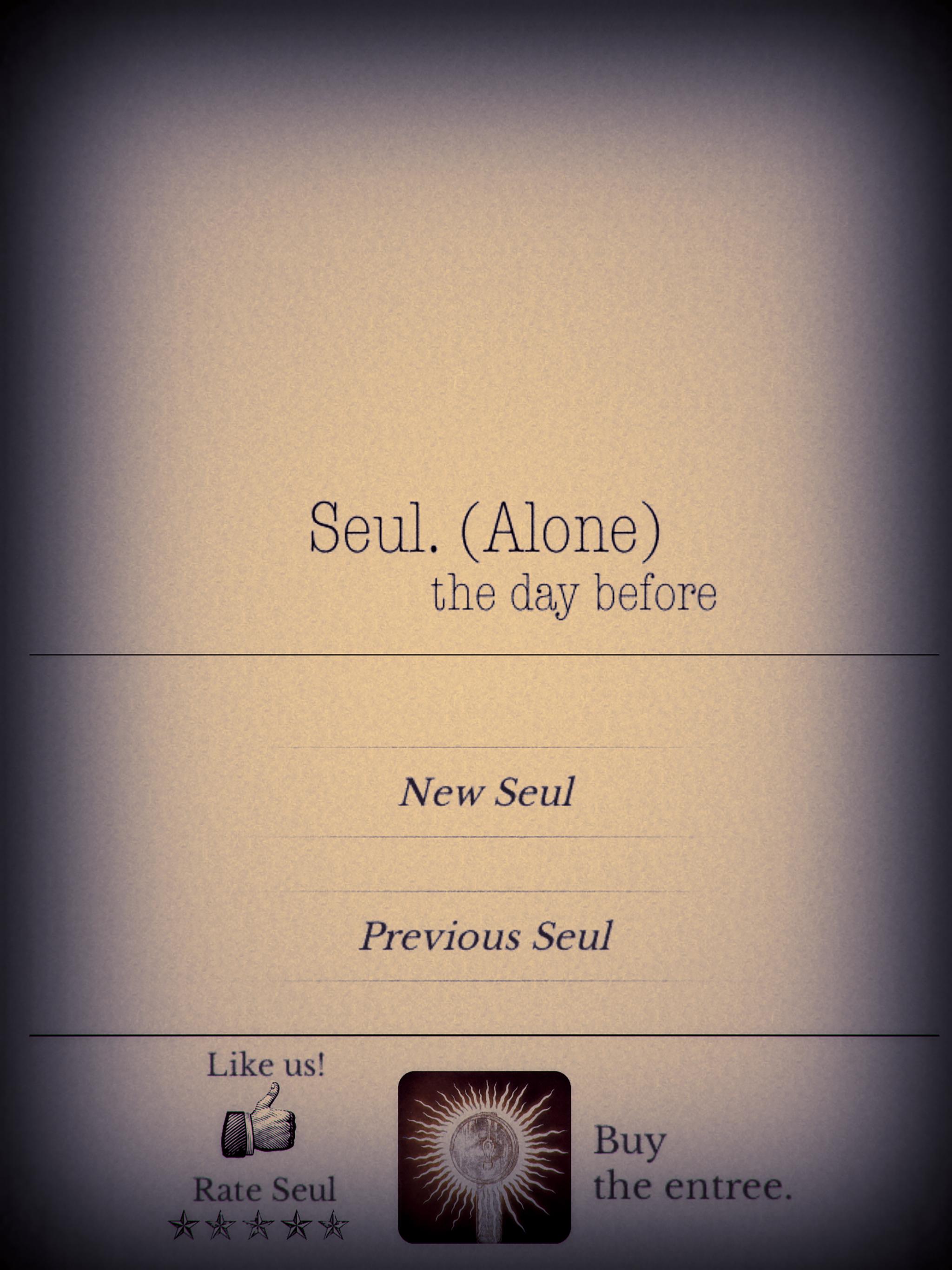 Seul (Alone) The Day Before
