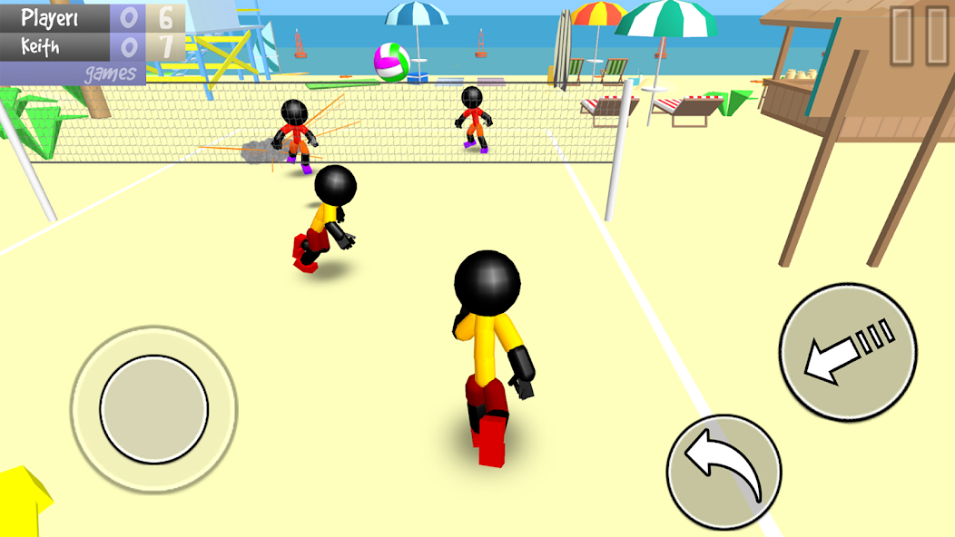 Stickman Beach Volleyball