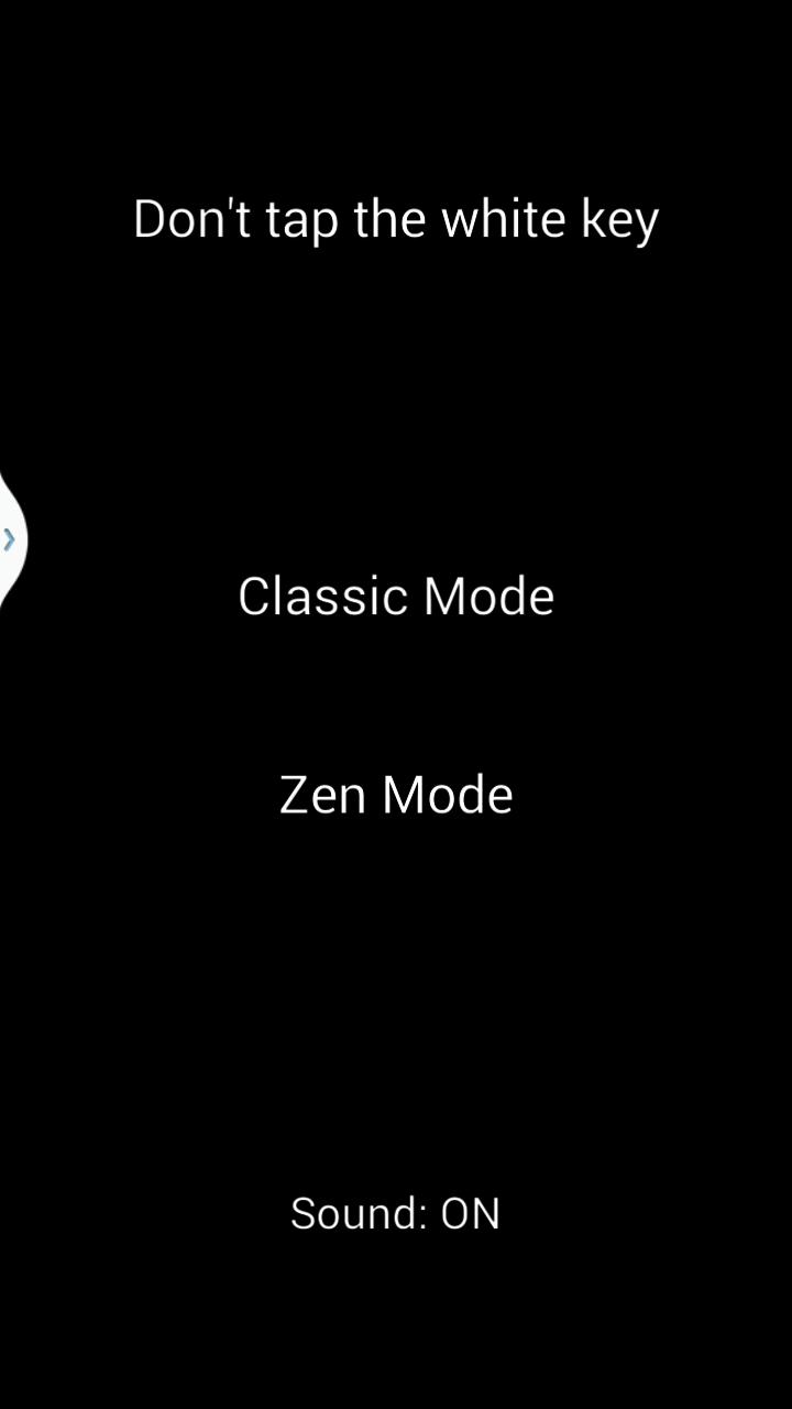 don't tap the white key