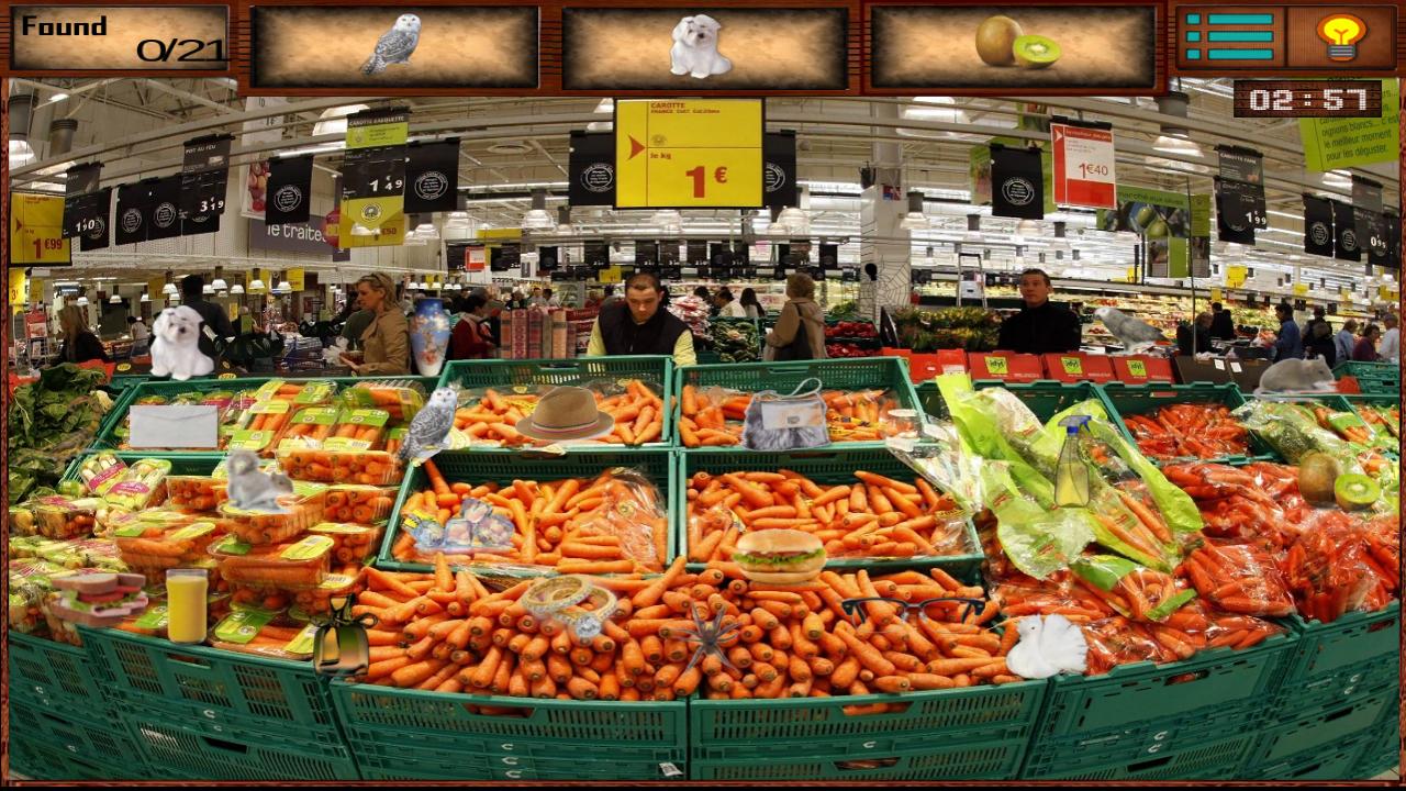 Hidden Objects Supermarket