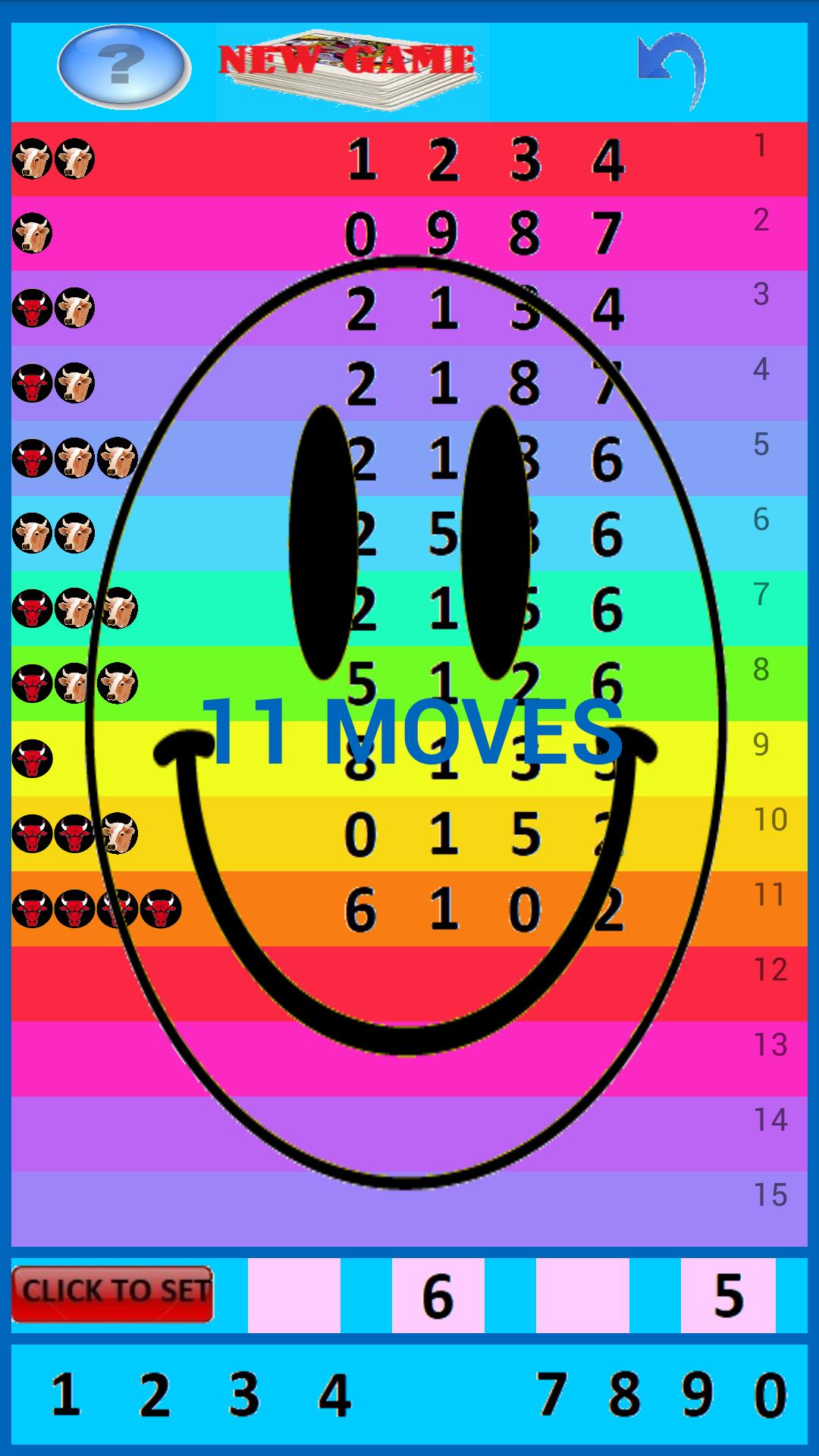 Bulls and Cows Guess the NUMBER