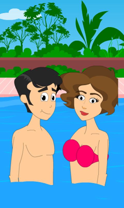 Casual Swimming Pool Kissing 2