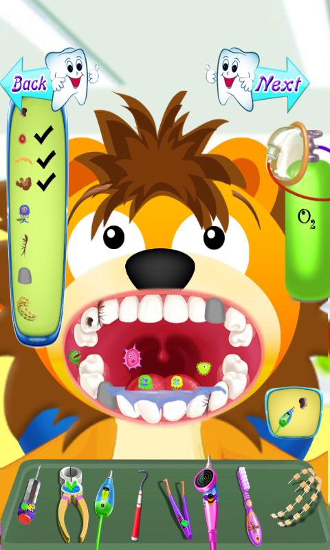 Pets dentist animal games